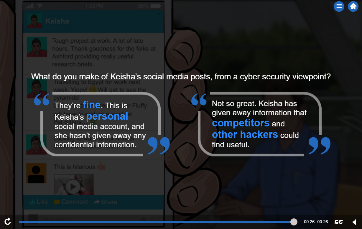An Interactive Video Approach to Learning about Cyber Security