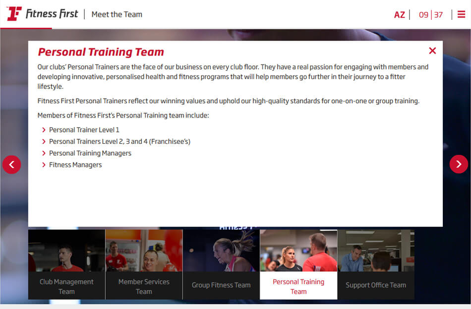 FitnessFirst – Bronze certification program