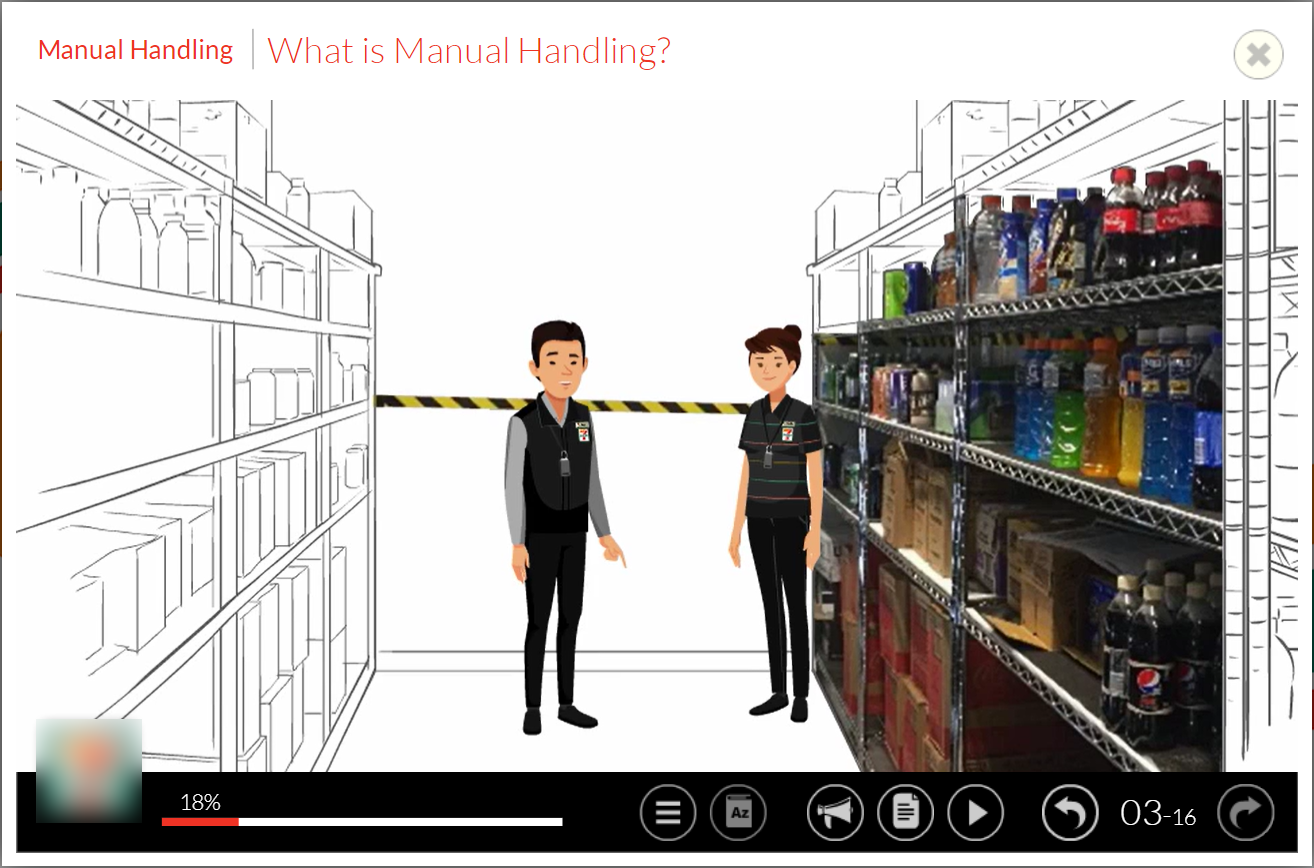 An Engaging Visual Experience for Manual Handling Best Practices